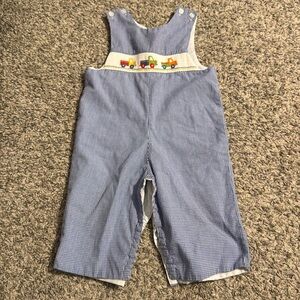 Petit Bebe smocked gingham jumpsuit